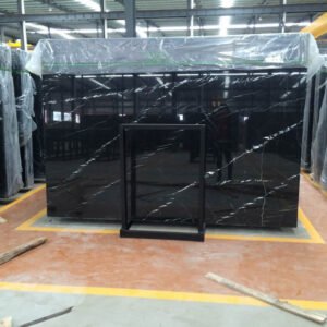 Black Marquina Black Marble Chinese Marble Slabs Good Price