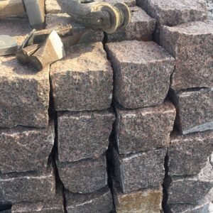 G354 Cube Stone Red Granite Cobble Stone Cube Stone