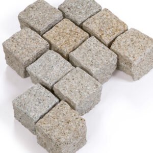G682 Natural Cobble Stone Yellow granite Natural Split Surface Cube Stone