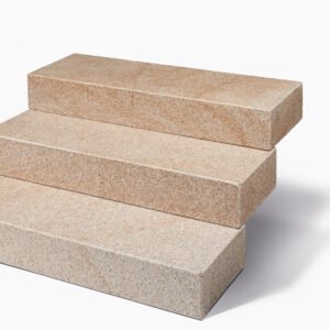 G682 Misty Yellow Granite Steps Flamed surface Granite Stairs High Quality