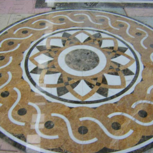 Polished Waterjet Marble Tiles Design Floor Pattern for Lobby
